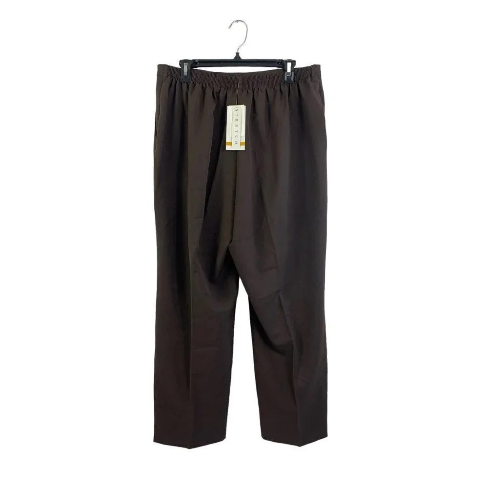 Alfred Dunner Women's Monaco Brown Pants